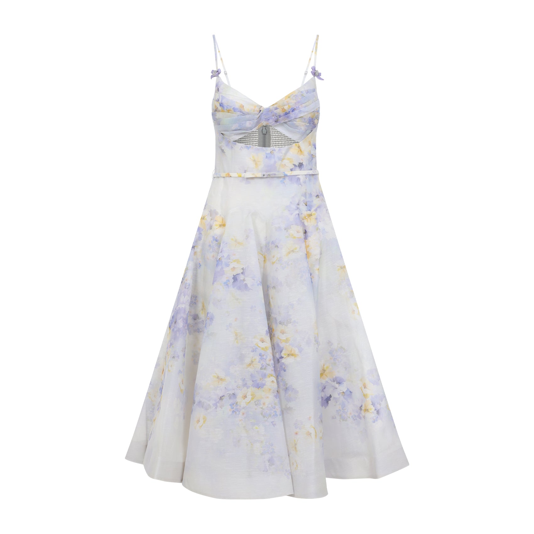 ZIMMERMANN Floral Twist Front Midi Dress