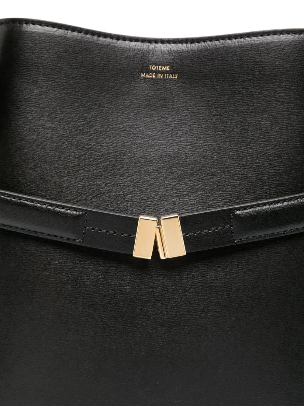 TOTEME Belted Leather Bucket Handbag