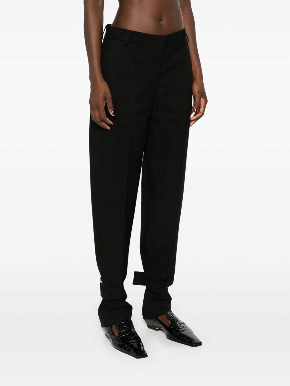 TOTEME Extra-Long Wool Pants with Adjustable Buckle