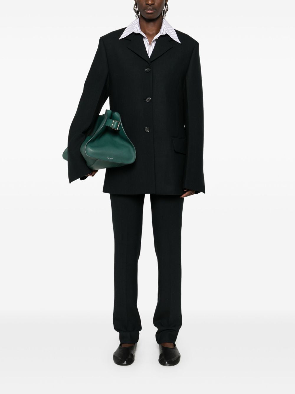 TOTEME Wool Pants - Low Rise Fitted Cut