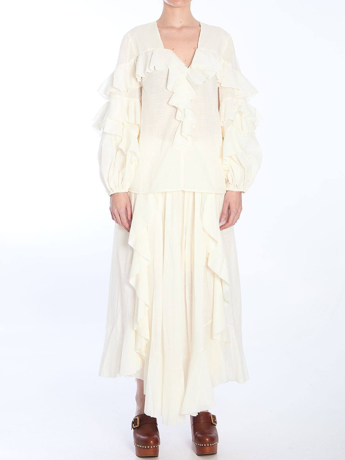 ZIMMERMANN Maxi Skirt with Ruffles