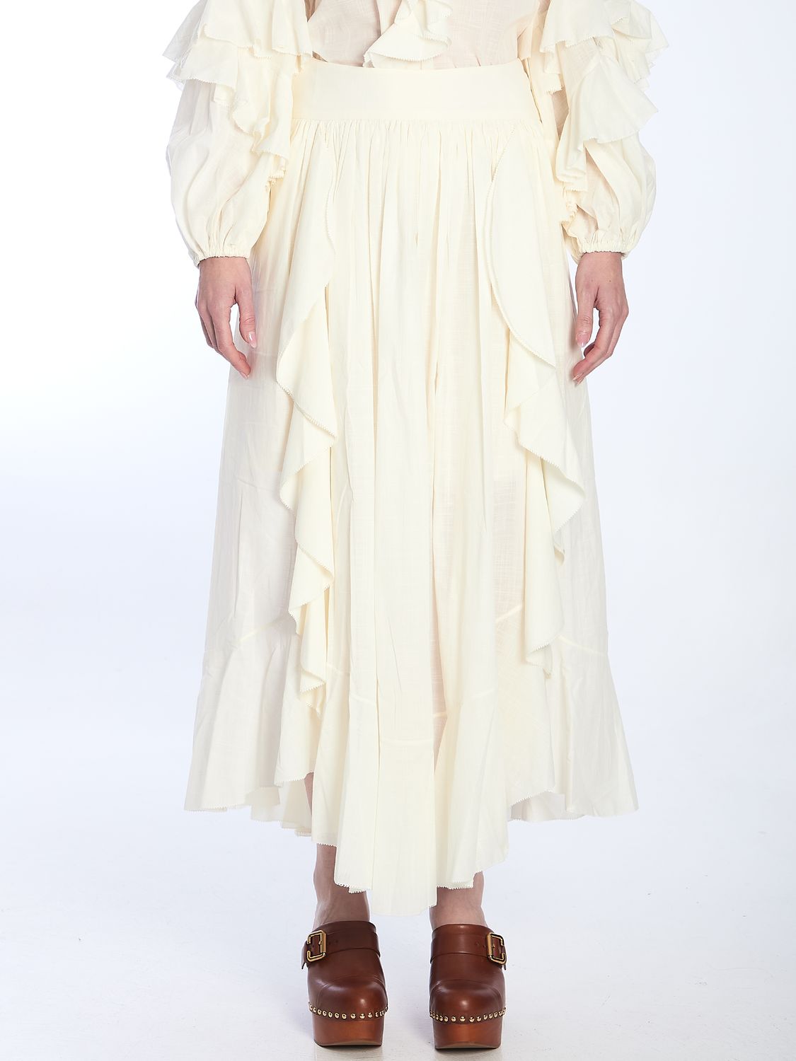 ZIMMERMANN Maxi Skirt with Ruffles