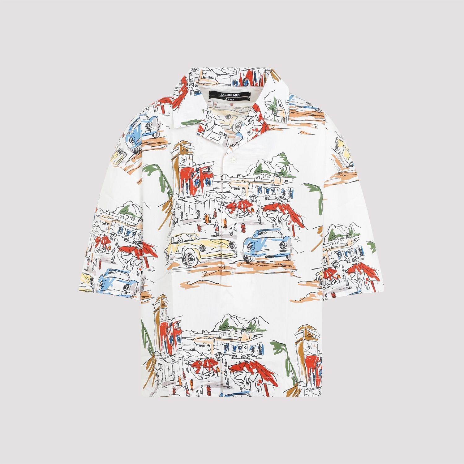 JACQUEMUS Men's Mini Printed Casual Shirt