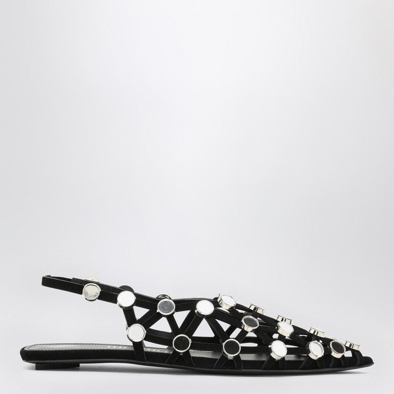 THE ATTICO Grid Ballerina Pumps