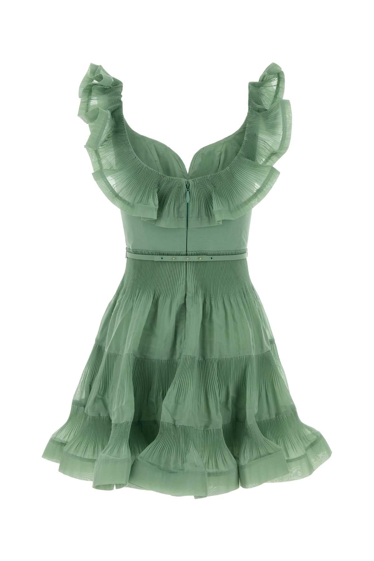 ZIMMERMANN Pleated Frill Mini Dress