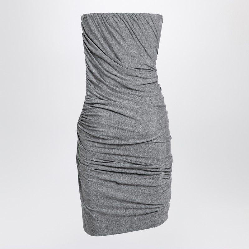 THE ATTICO Draped Viscose Sleeveless Mini Dress
