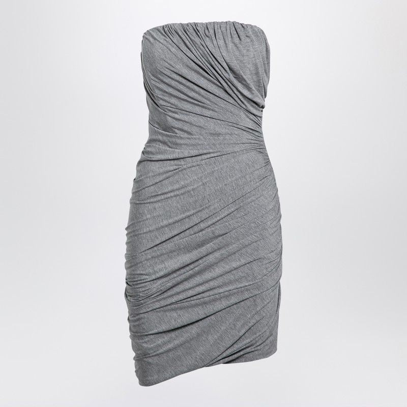 THE ATTICO Draped Viscose Sleeveless Mini Dress