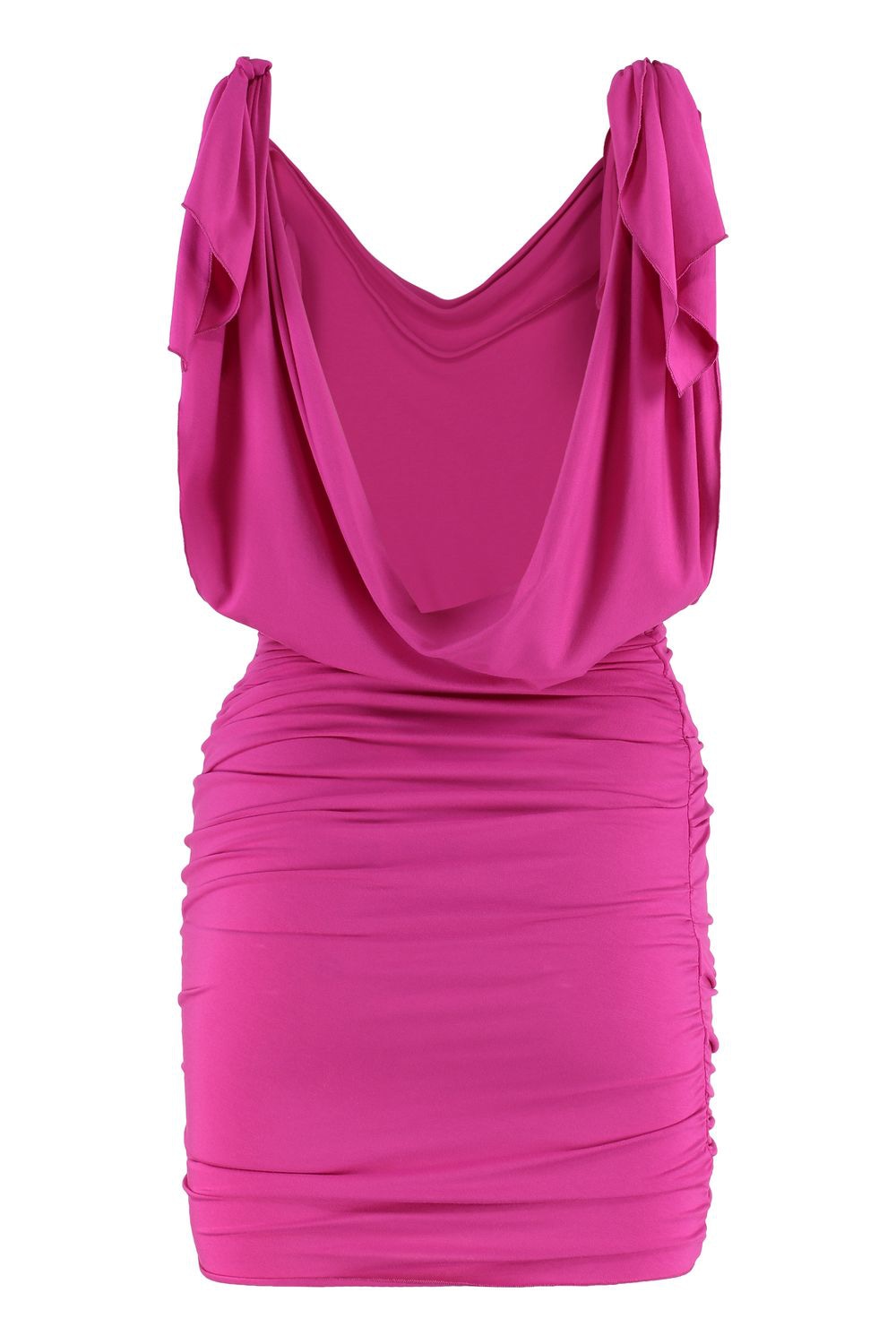 THE ATTICO Draped T-Shirt Mini Dress