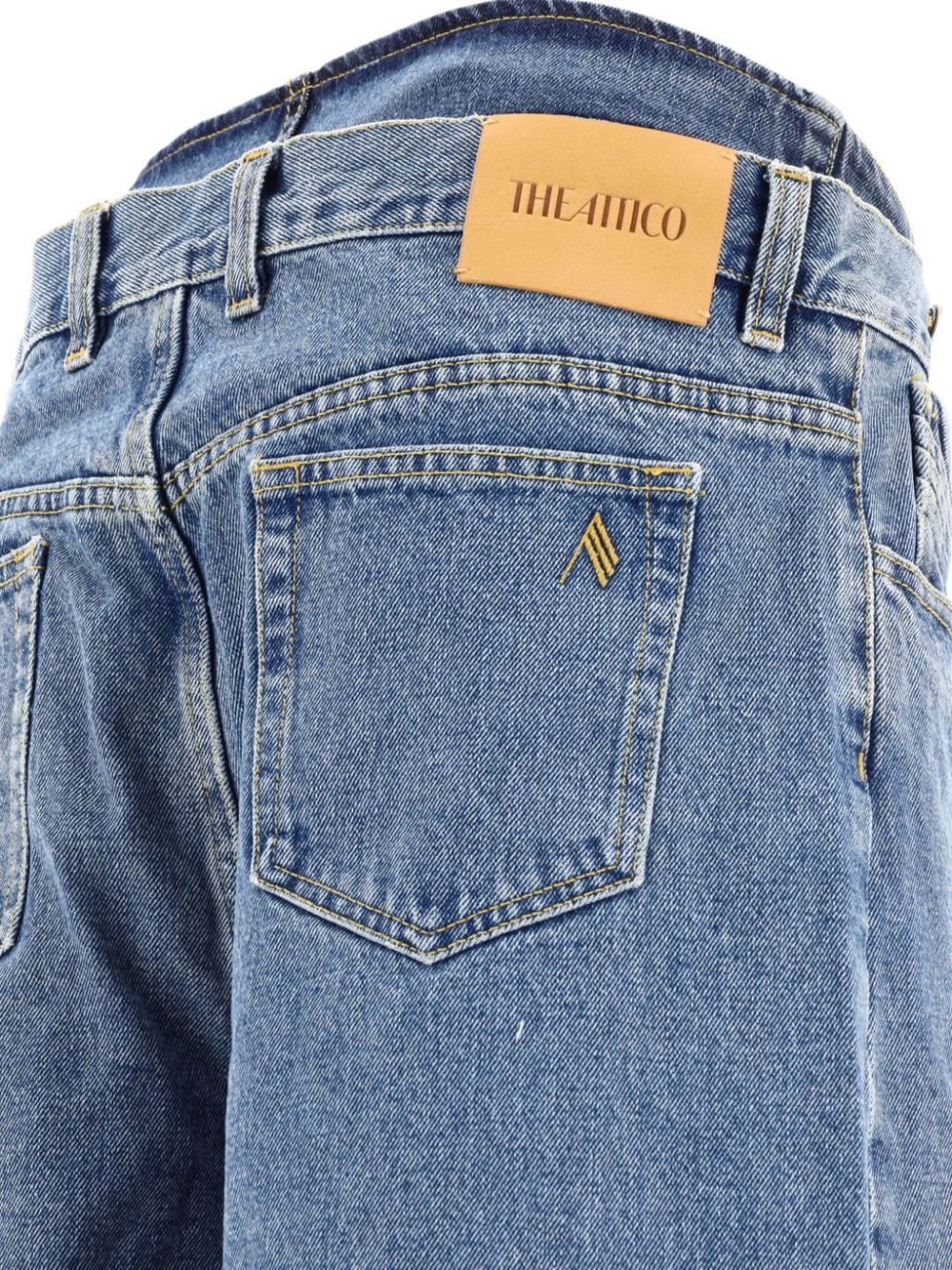 THE ATTICO Wide-Leg Denim Cotton Jeans