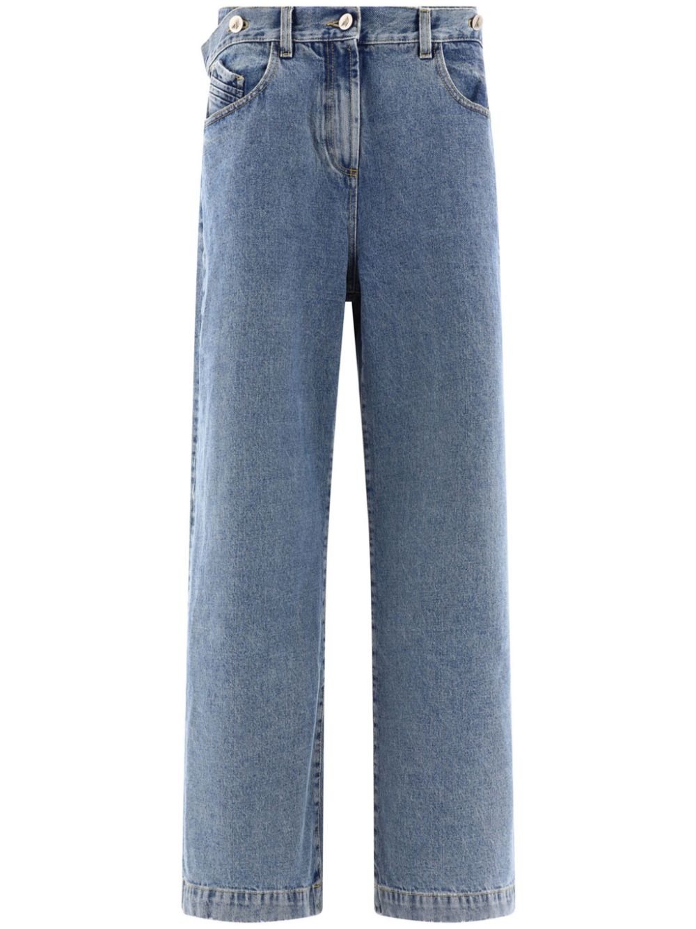 THE ATTICO Wide-Leg Denim Cotton Jeans