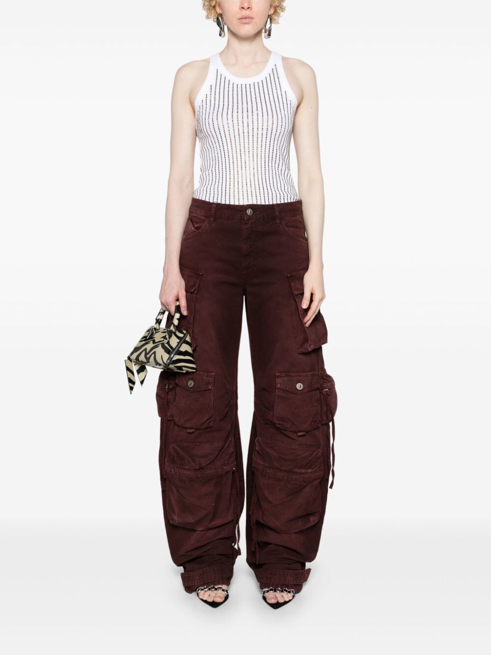 THE ATTICO Thermal Strass Mini T-Shirt