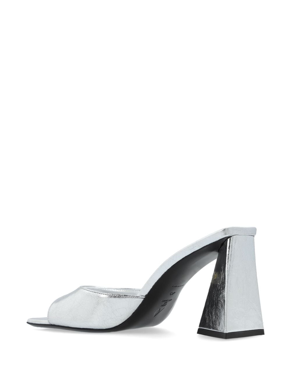 THE ATTICO Mini Leather Flat Sandals with Sculpted Heel