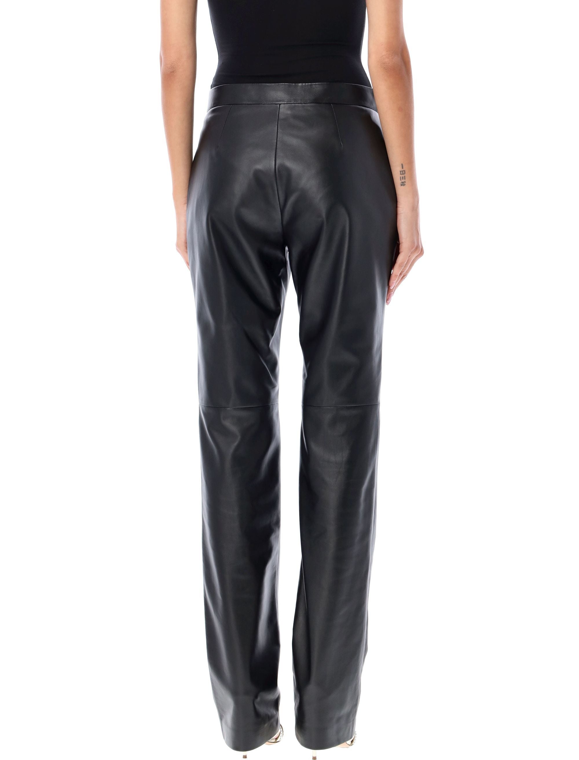 RALPH LAUREN High-Rise Leather Pants - Size 4