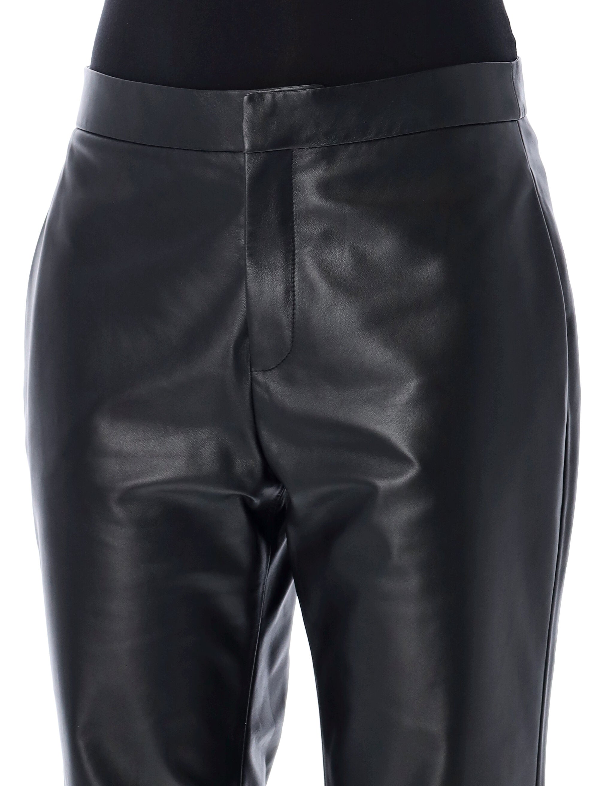 RALPH LAUREN High-Rise Leather Pants - Size 4
