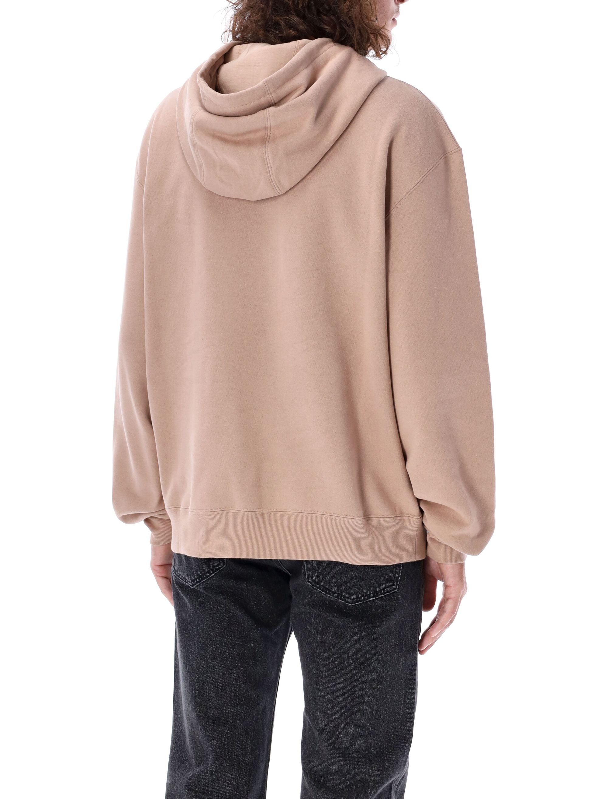 SAINT LAURENT Logo Plaque Hoodie - Relaxed Fit for Men - Size L