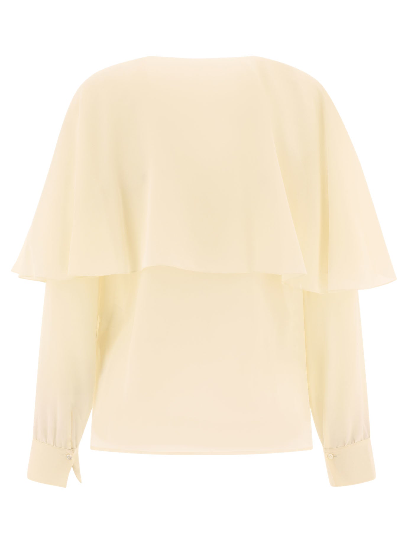 CHLOÉ Silk Georgette Blouse with Ruffled Sleeves