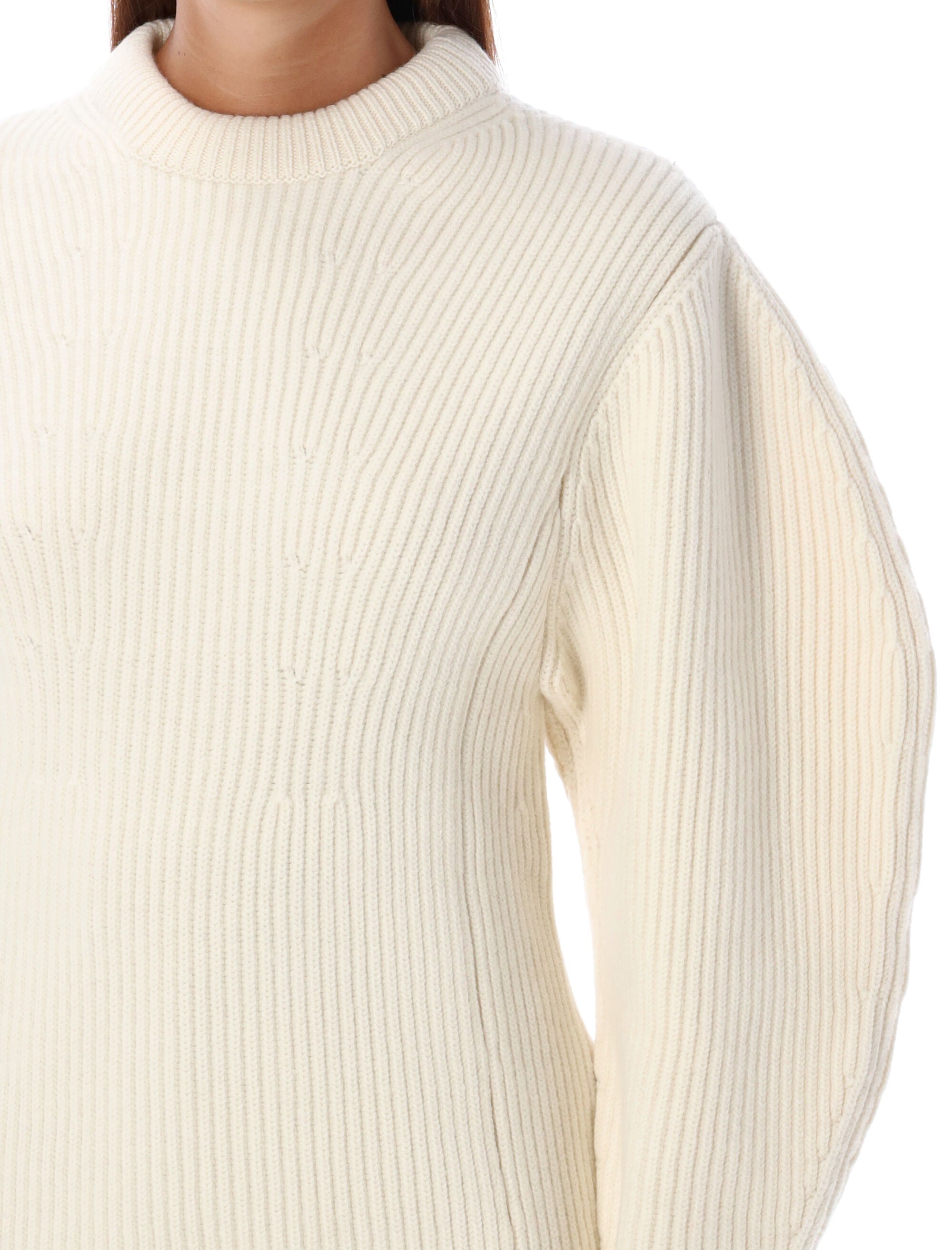 JIL SANDER Fisherman Sweater with Balloon Sleeves - Regular Fit