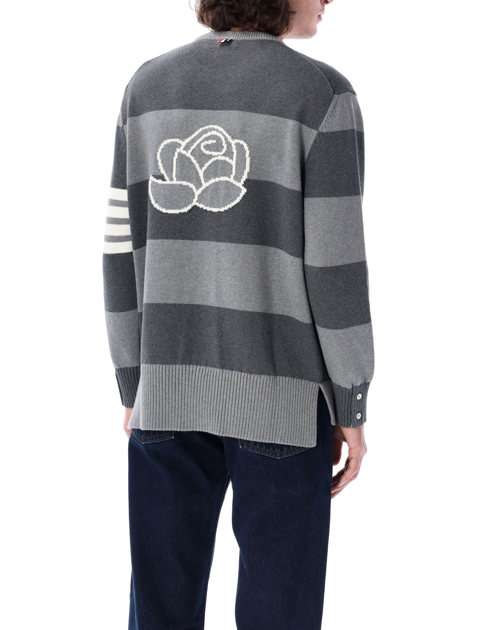 THOM BROWNE Rugby Rose Icon Sweater Size 3