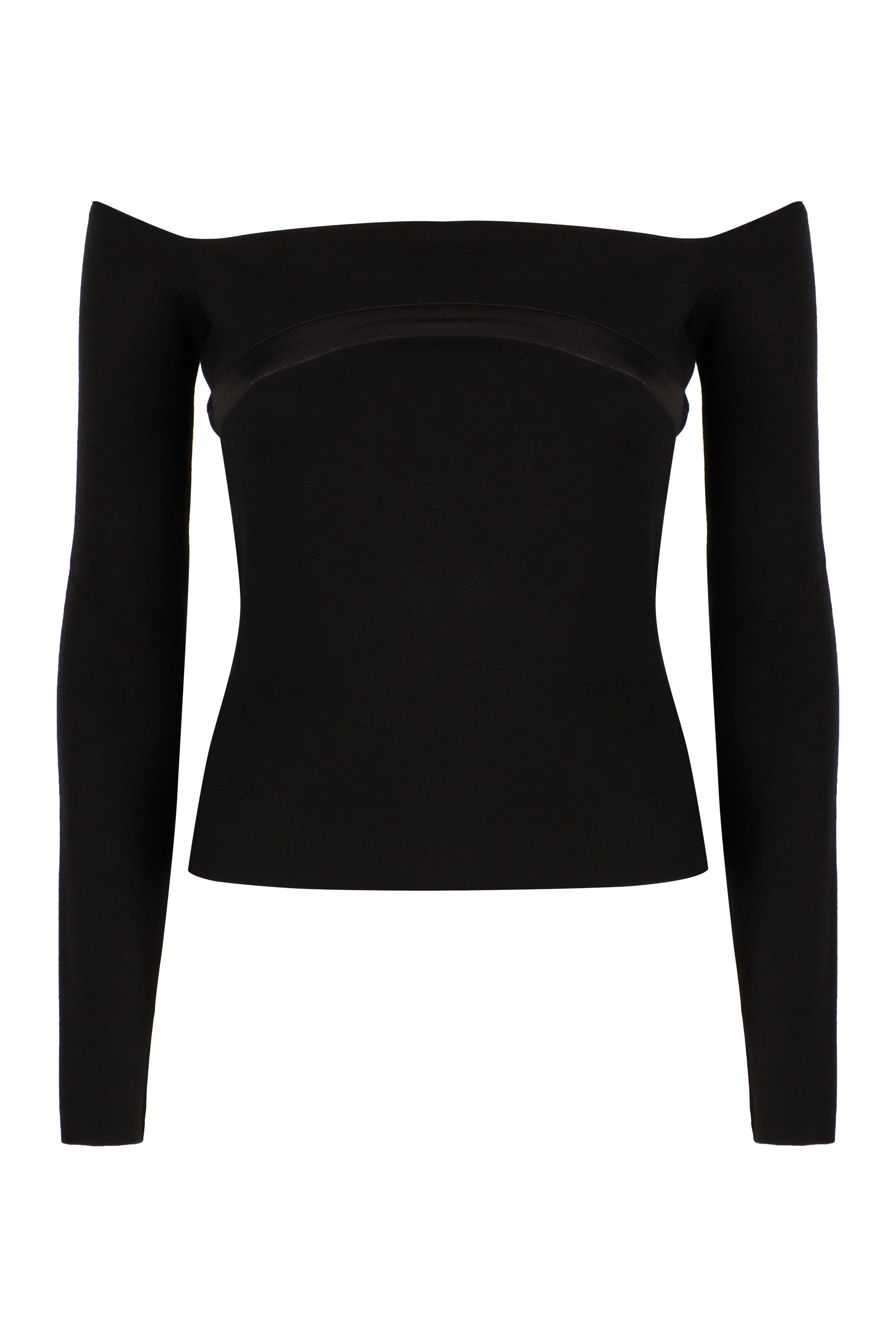 NINA RICCI Slim Fit Bardot Neckline Top - Size S