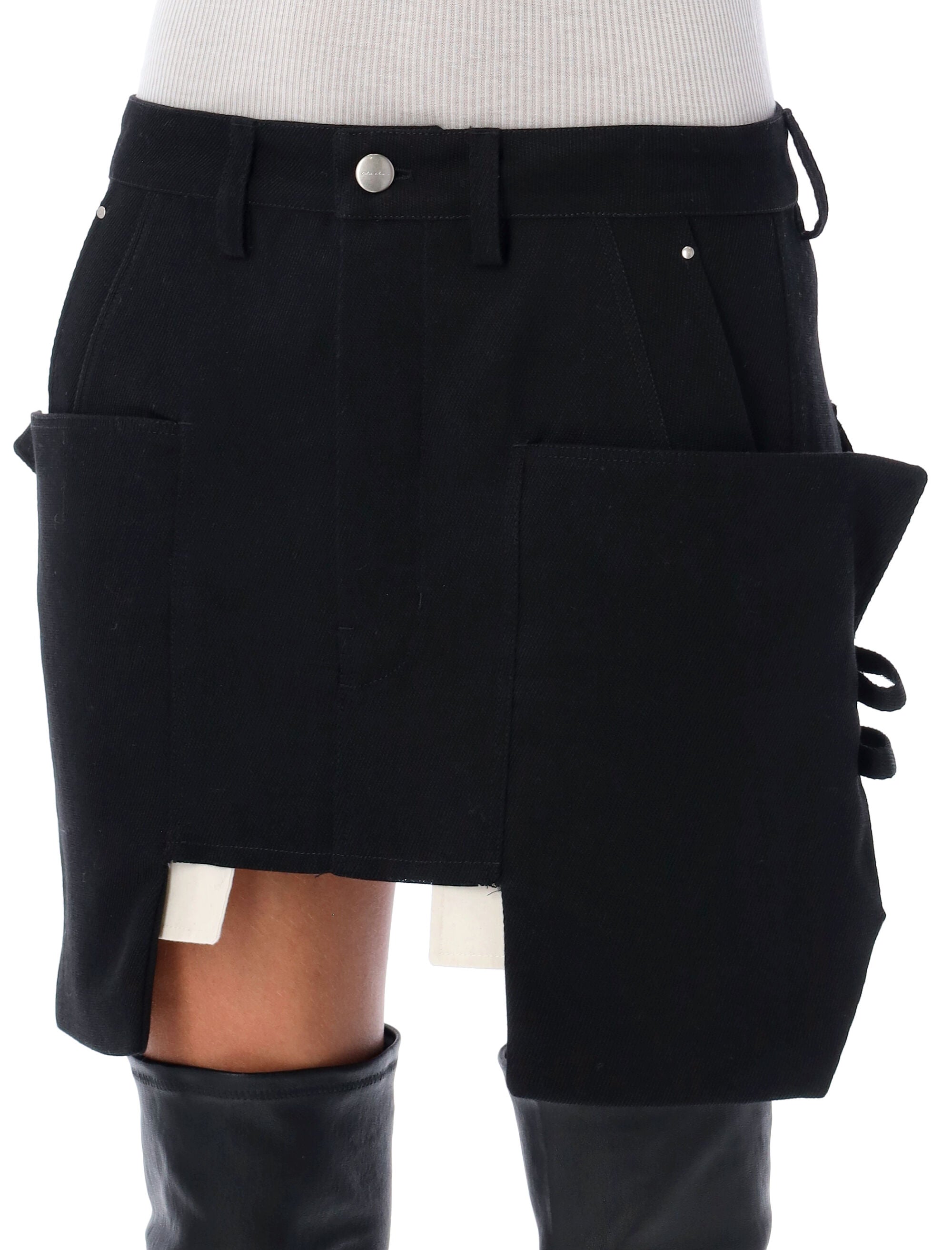 RICK OWENS Chic Wool Mini Skirt for Women - FW24 Collection