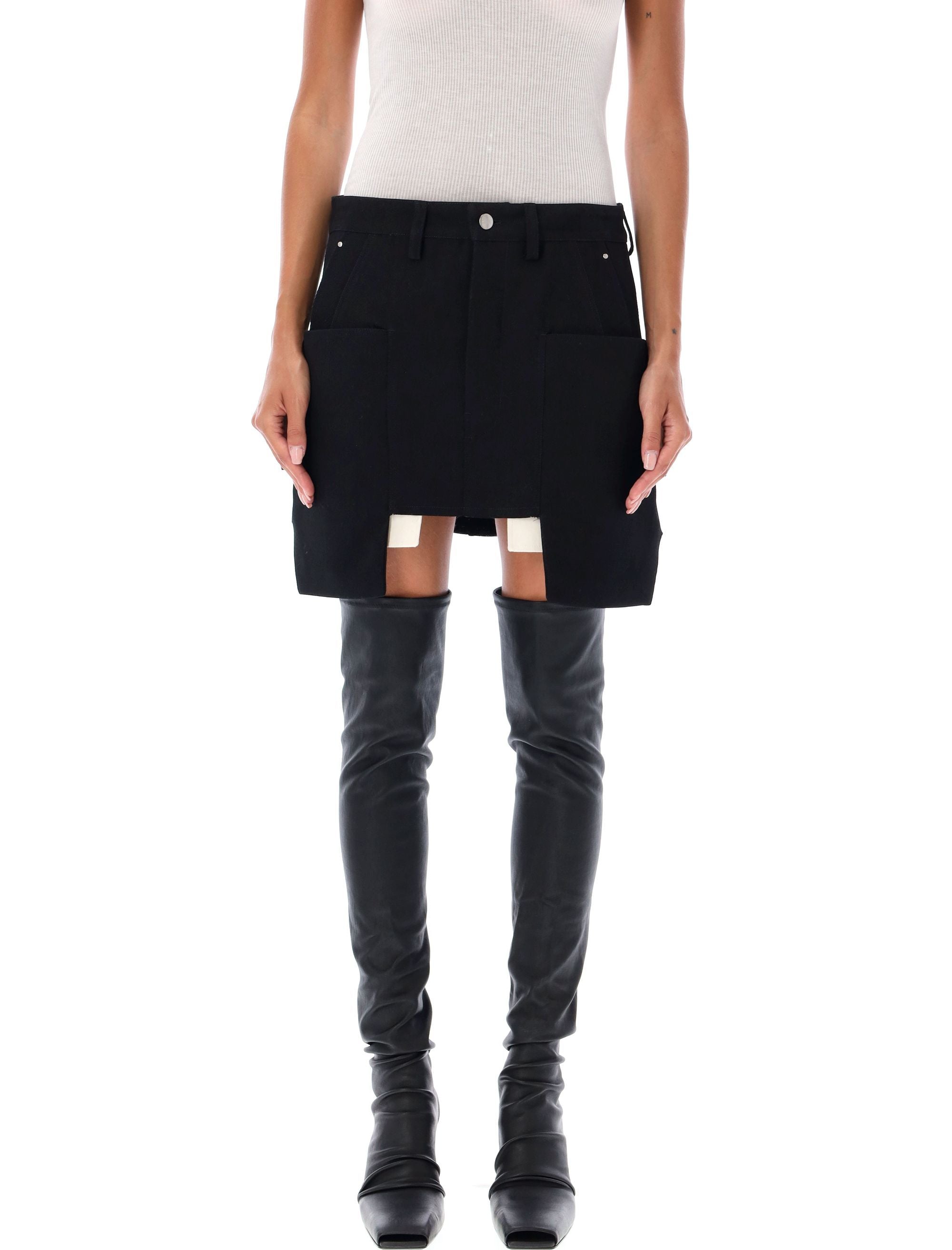 RICK OWENS Chic Wool Mini Skirt for Women - FW24 Collection