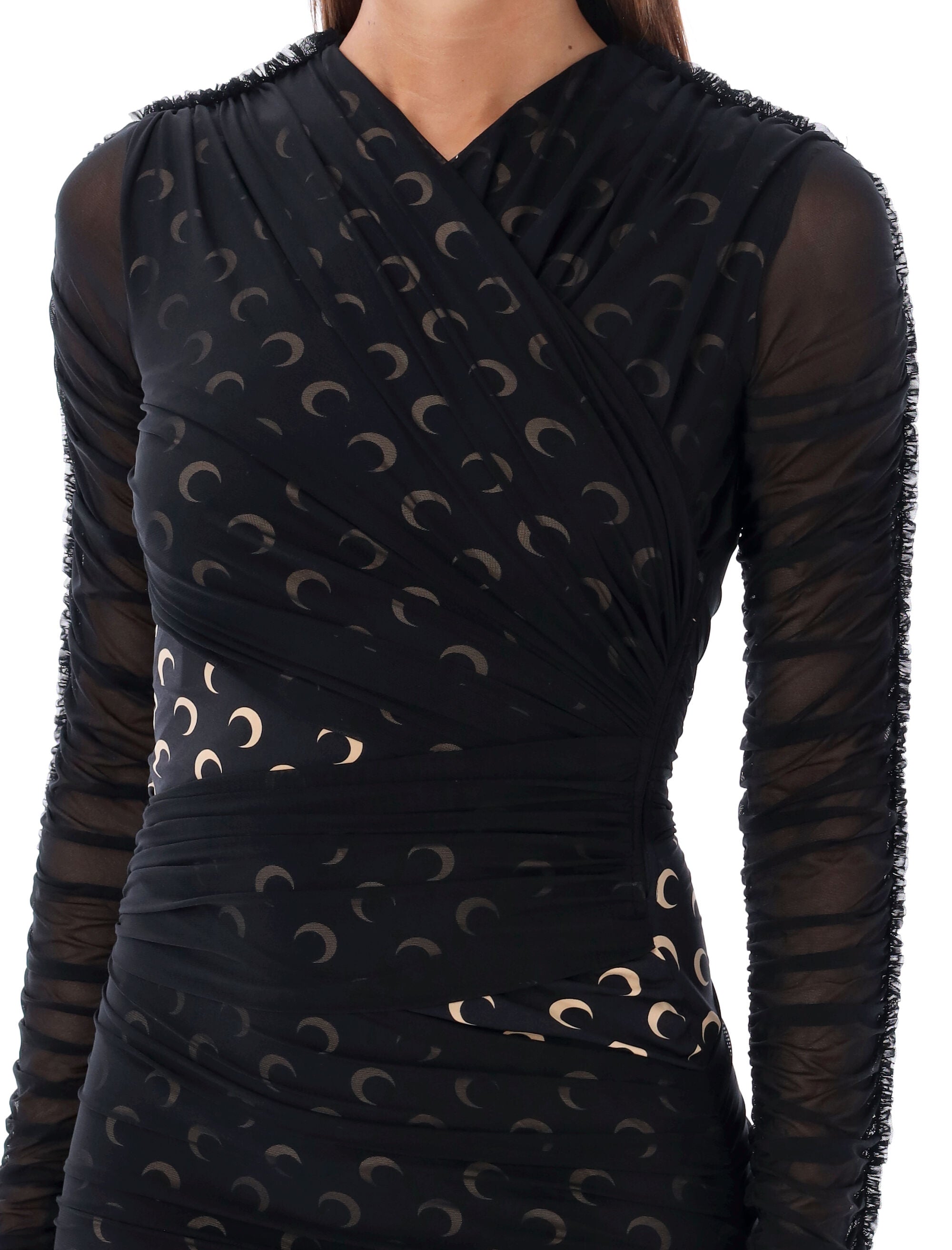 MARINE SERRE Draped Midi Dress - Size 36