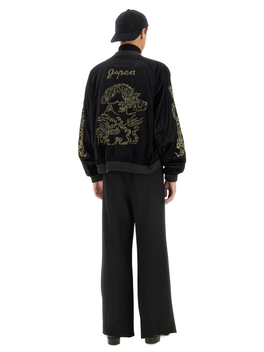 SASQUATCHFABRIX Souvenir Jacket with Eastend Dragon Design - Regular Fit