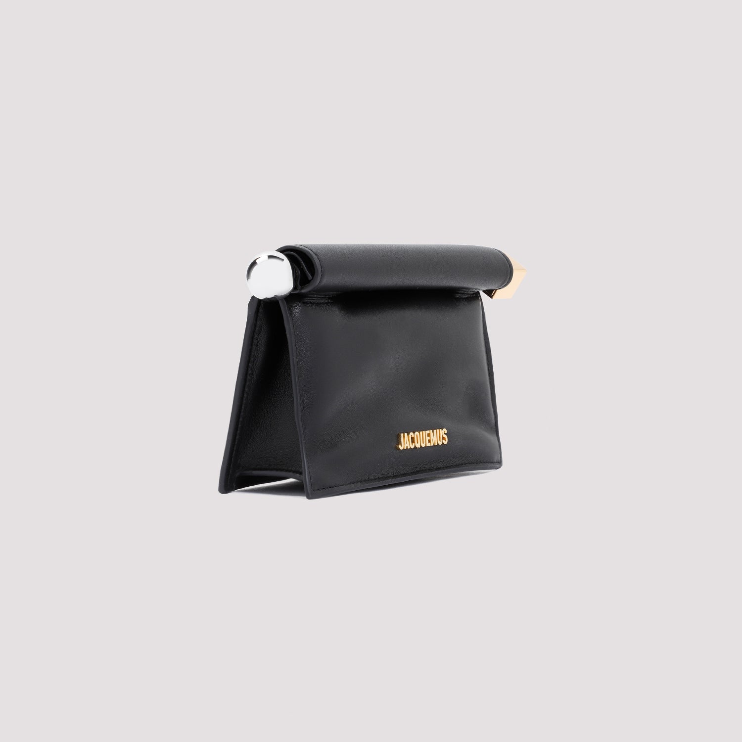 JACQUEMUS Mini Round Leather Handbag 19cm x 13cm x 6cm