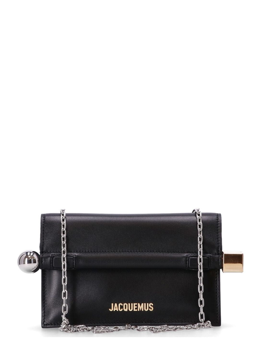 JACQUEMUS Mini Round Leather Handbag 19cm x 13cm x 6cm