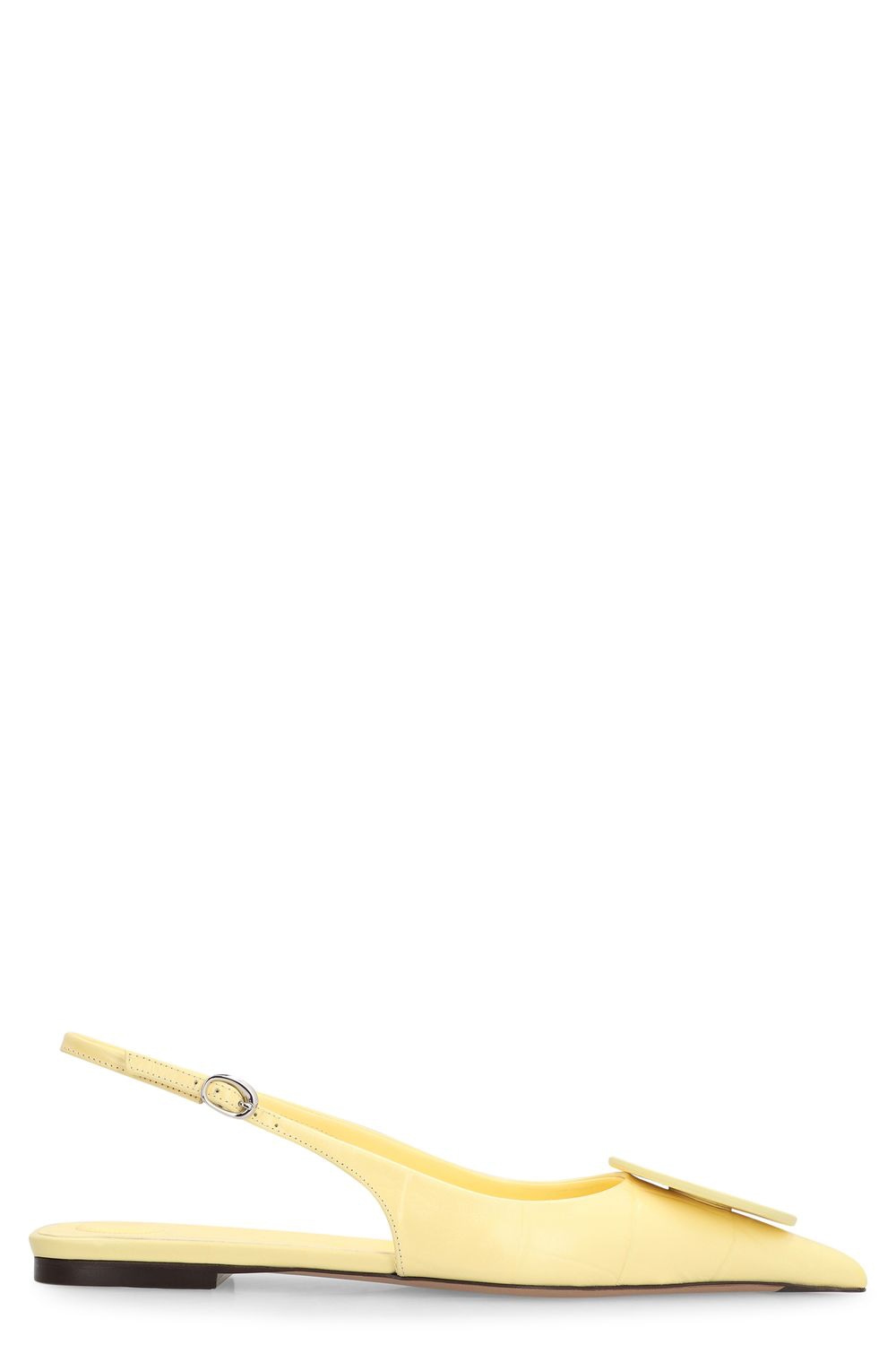 JACQUEMUS Duelo Leather Slingback Pumps - Pointy Toe with Adjustable Strap