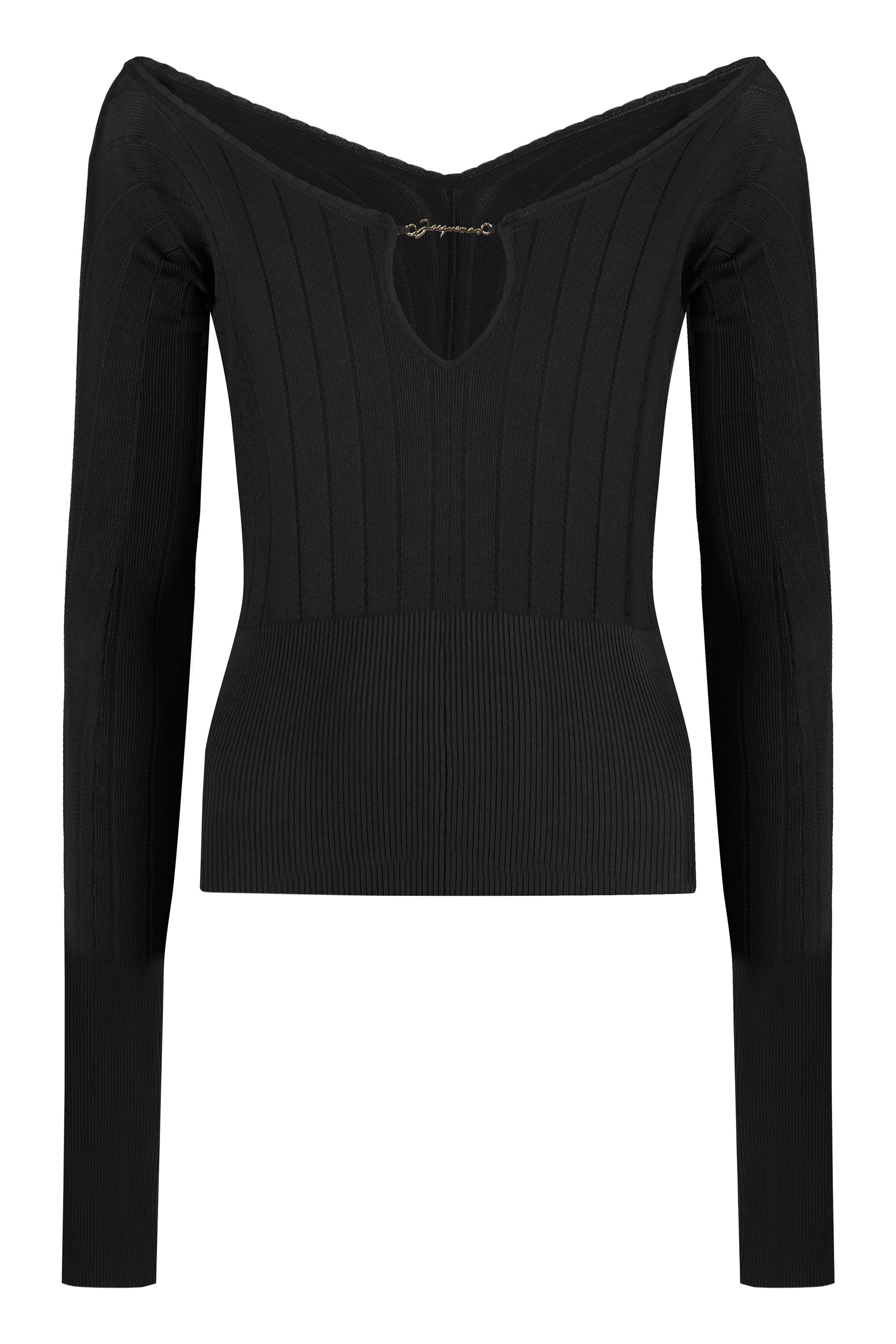 JACQUEMUS Mini Ribbed Knit Top