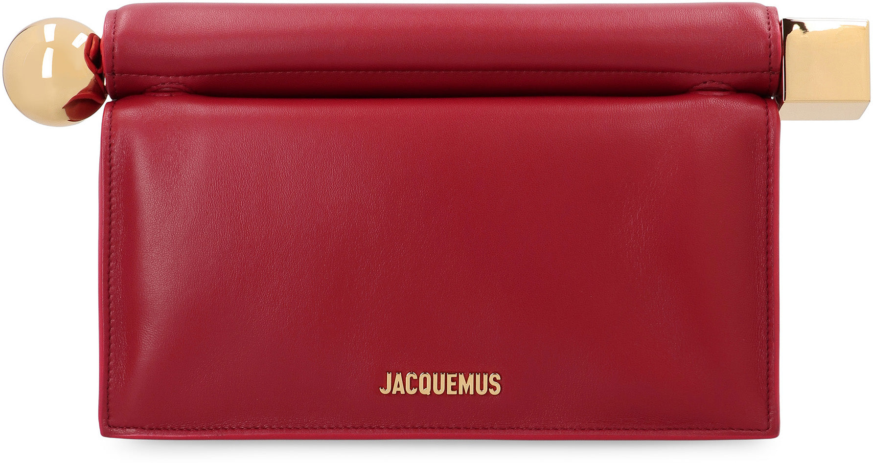 JACQUEMUS Mini Foldable Leather Pouch Handbag