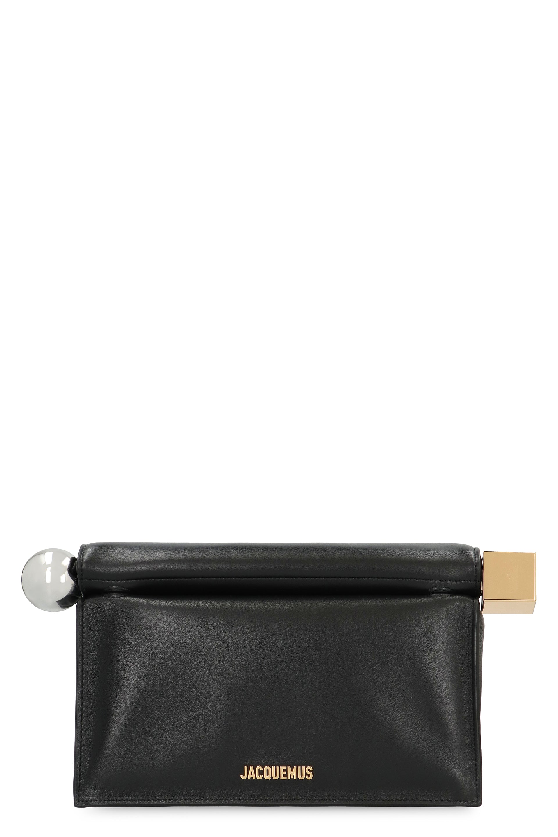 JACQUEMUS Mini Leather Clutch Bag with Magnetic Closure