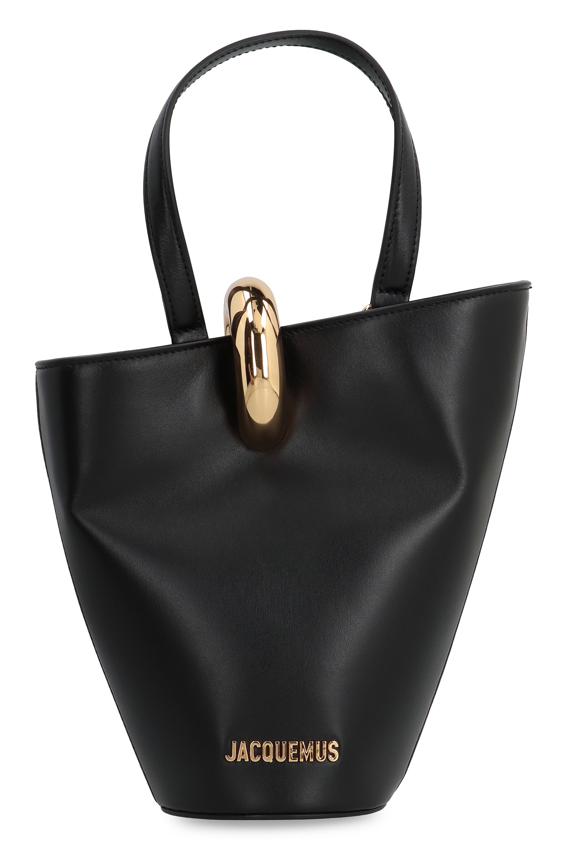 JACQUEMUS Mini Leather Bucket Handbag with Adjustable Strap