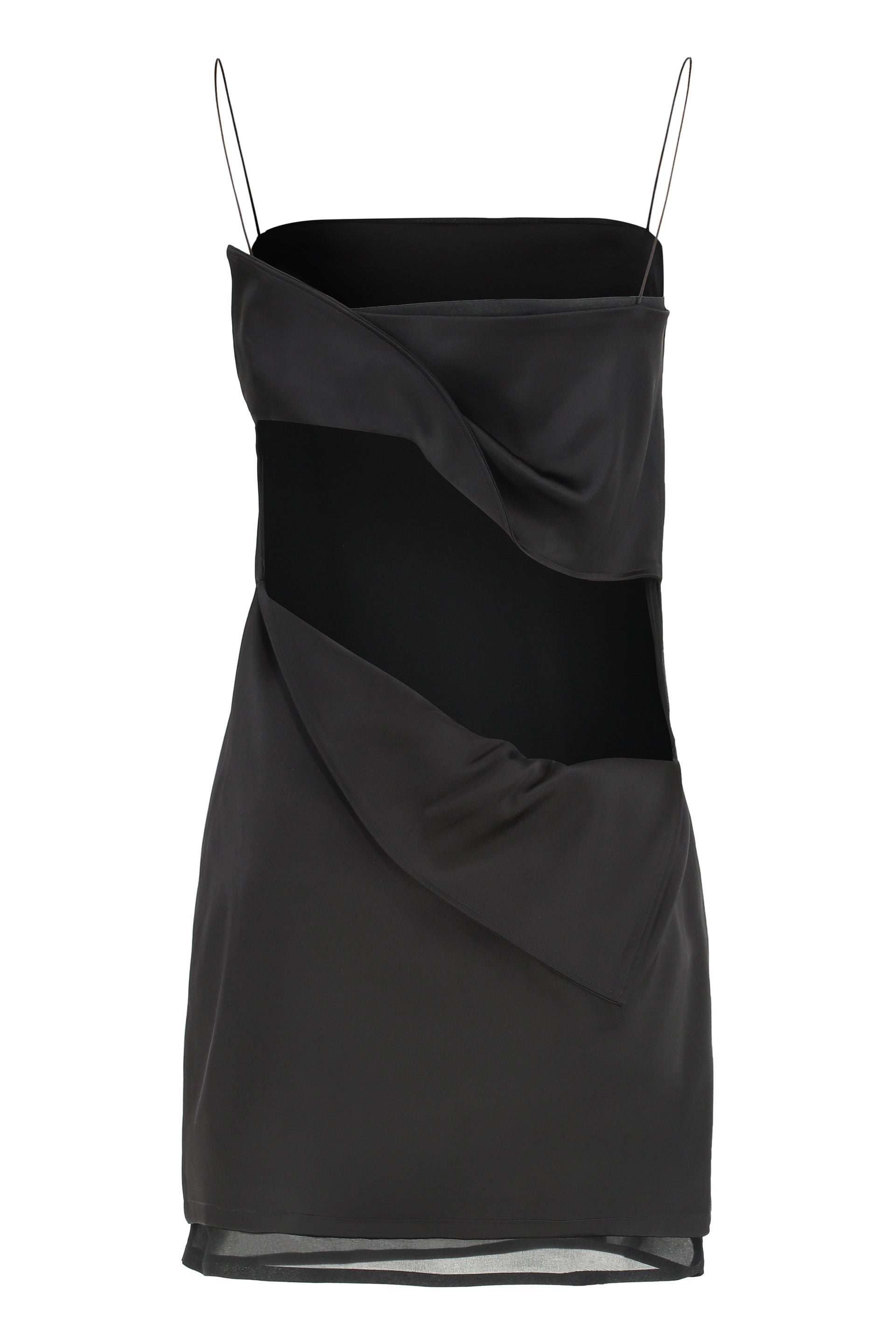 JACQUEMUS Elegant Mini Viscose Dress with Side Button Detailing