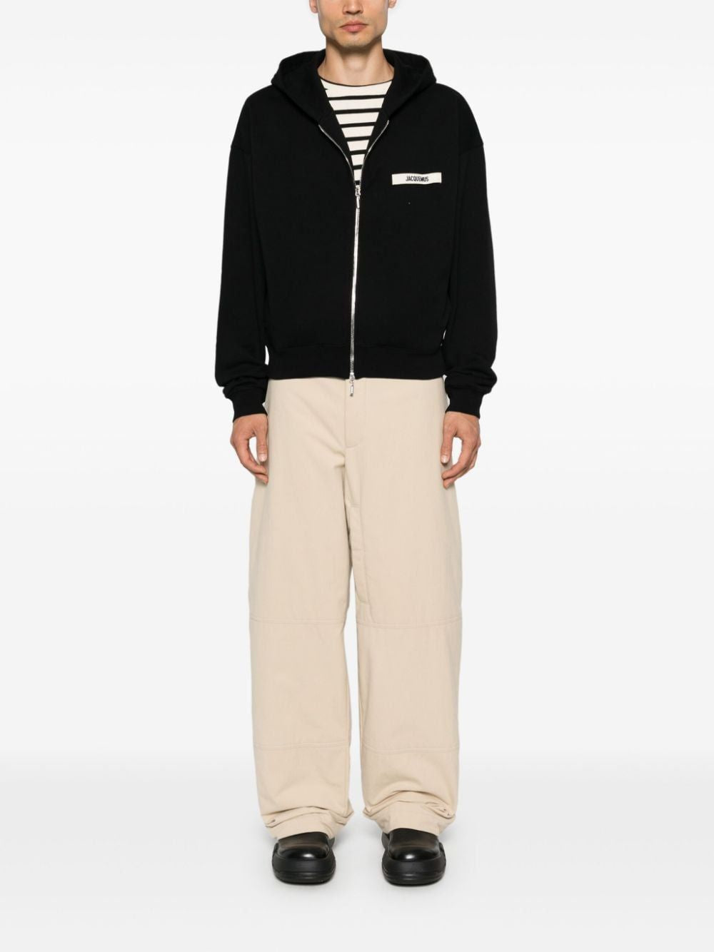 JACQUEMUS Full Zip Cotton Hoodie