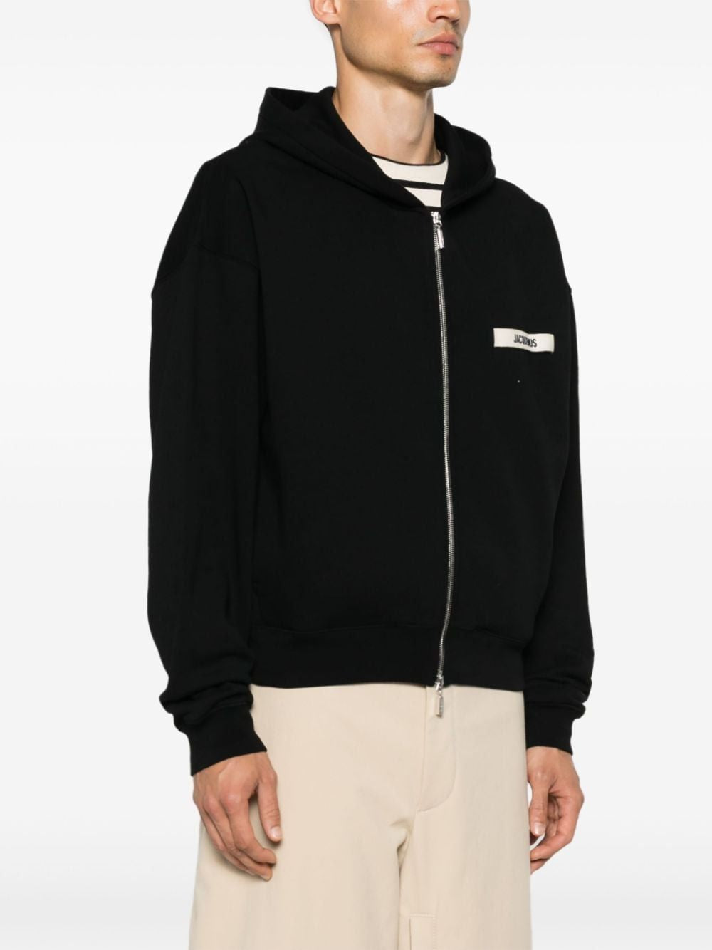 JACQUEMUS Full Zip Cotton Hoodie