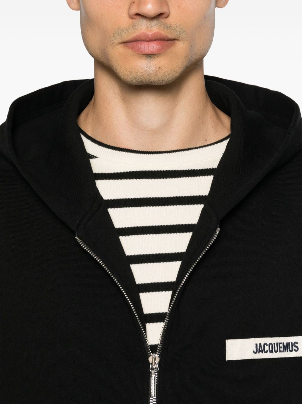 JACQUEMUS Full Zip Cotton Hoodie