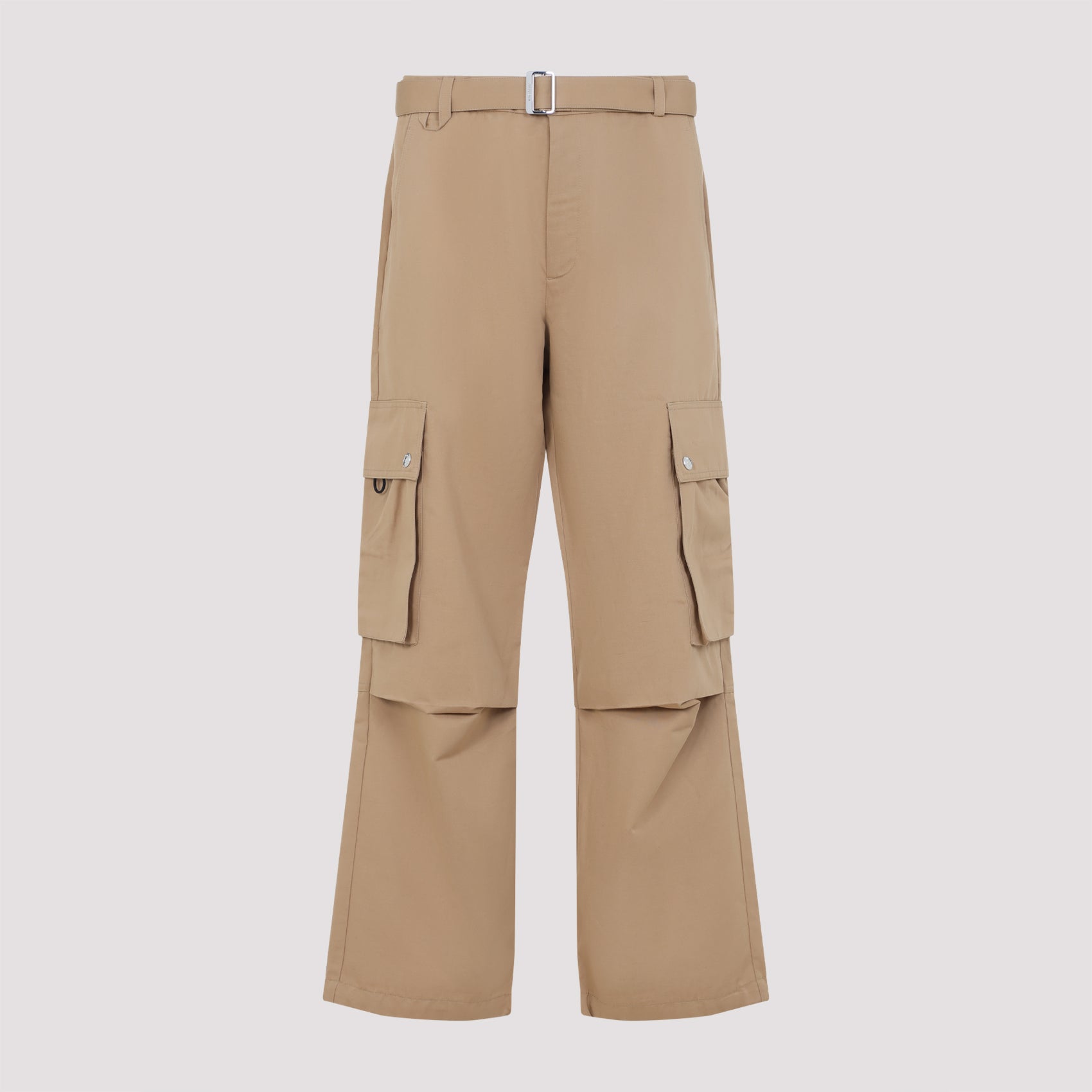 JACQUEMUS Men's Cotton Linen Cargo Trousers
