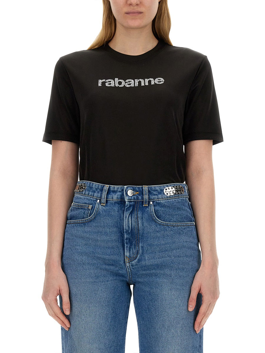 PACO RABANNE Regular Fit Logo T-Shirt for Women - SS24 Collection
