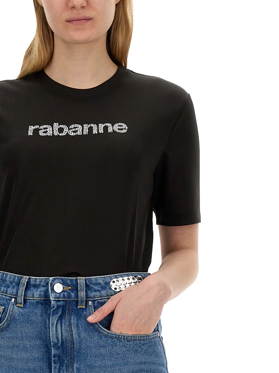 PACO RABANNE Regular Fit Logo T-Shirt for Women - SS24 Collection