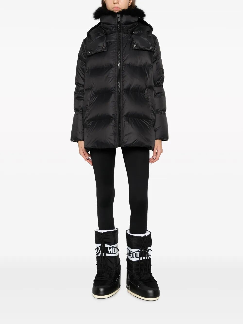 YVES SALOMON Hooded Jacket with Fur Collar for Women - FW25 Collection