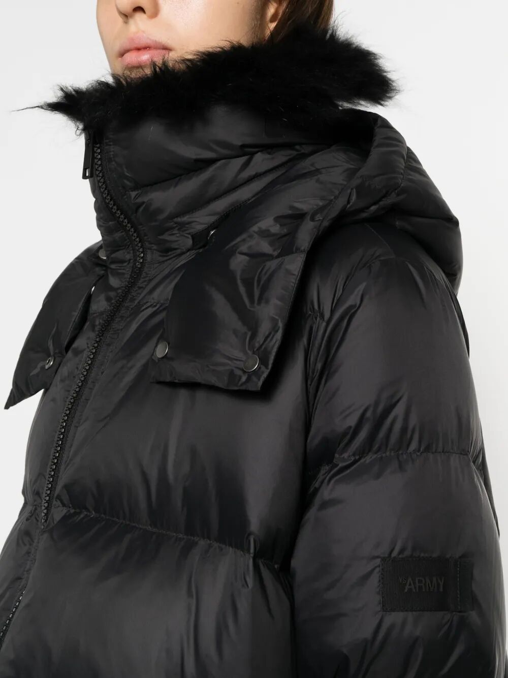 YVES SALOMON Hooded Jacket with Fur Collar for Women - FW25 Collection