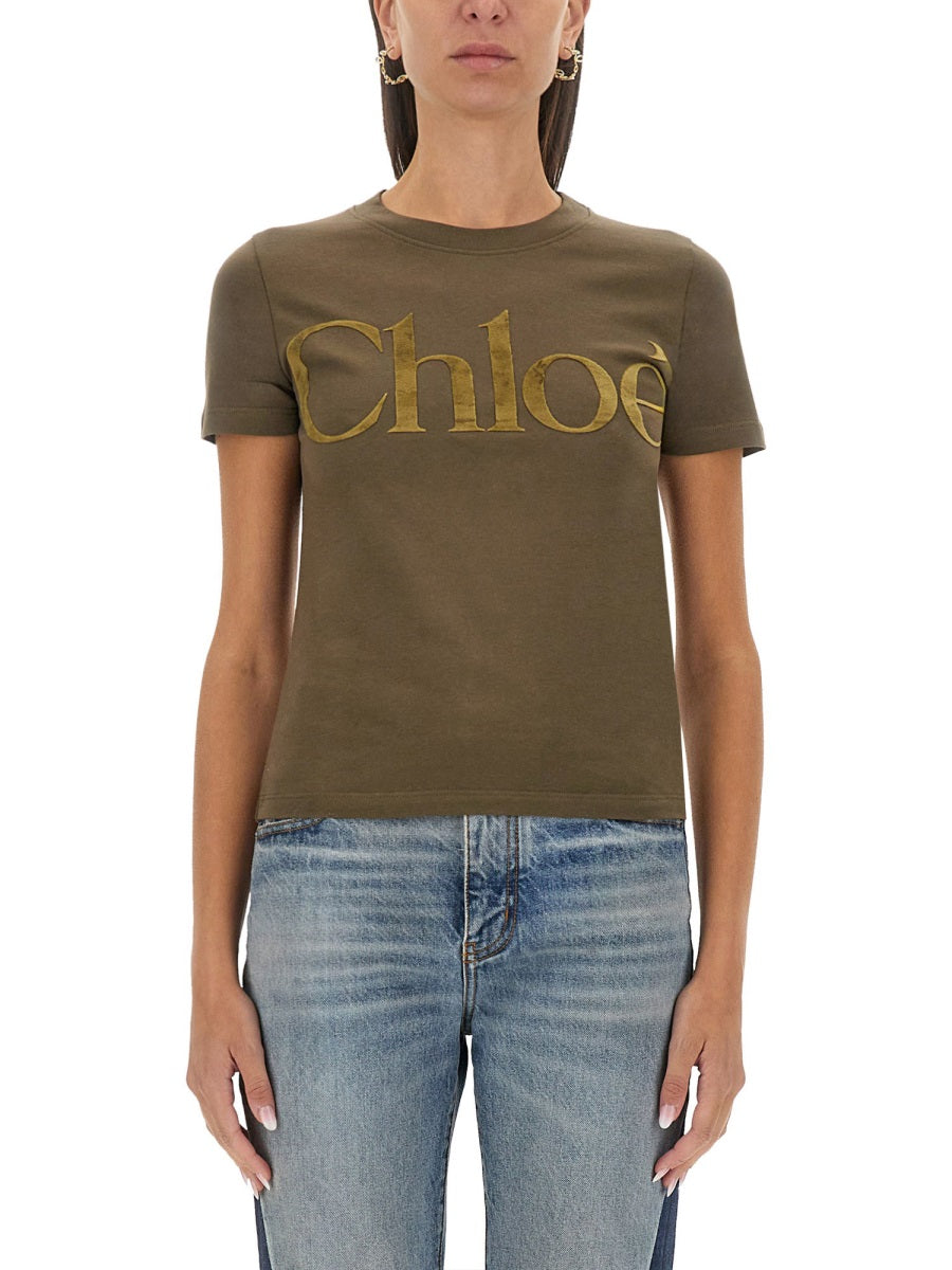 CHLOÉ Classic Logo T-Shirt - Women's Regular Fit