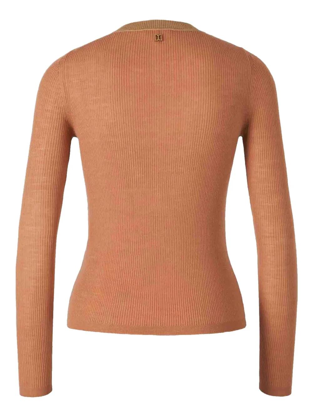 CHLOÉ Slim Fit Merino Wool Fine Knit Henley Shirt