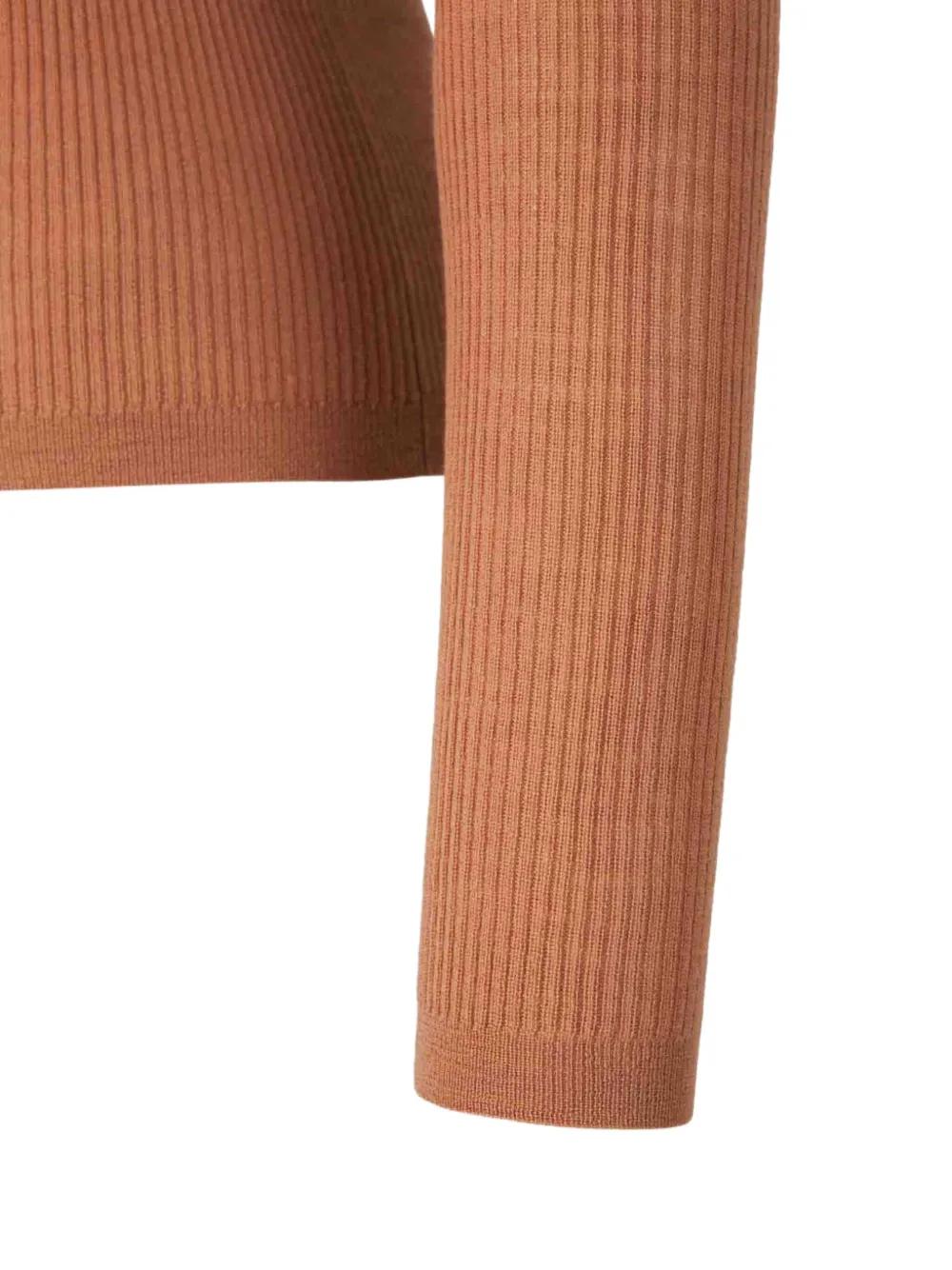 CHLOÉ Slim Fit Merino Wool Fine Knit Henley Shirt