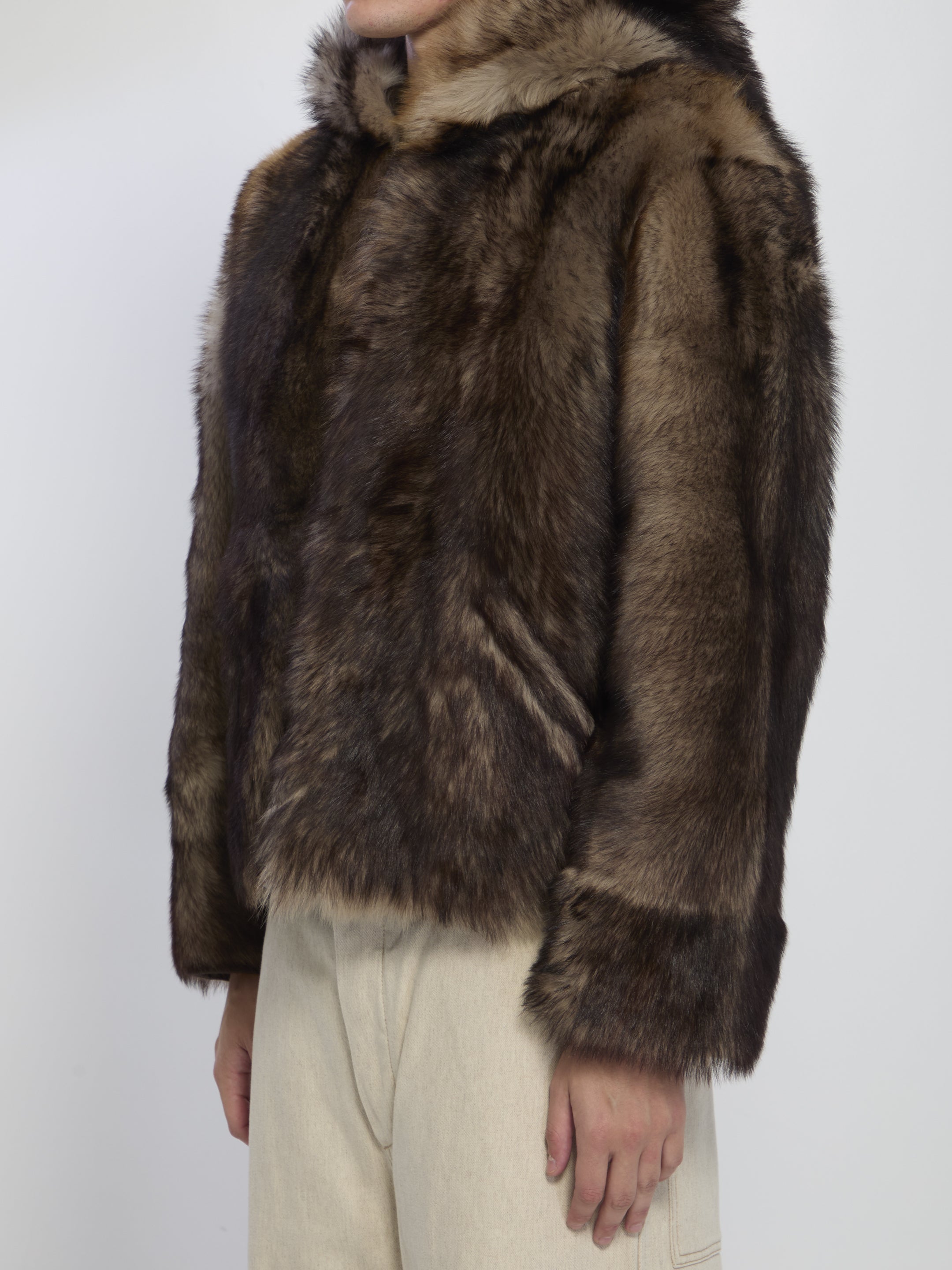 YVES SALOMON Reversible Lamb Fur Jacket - Size 50