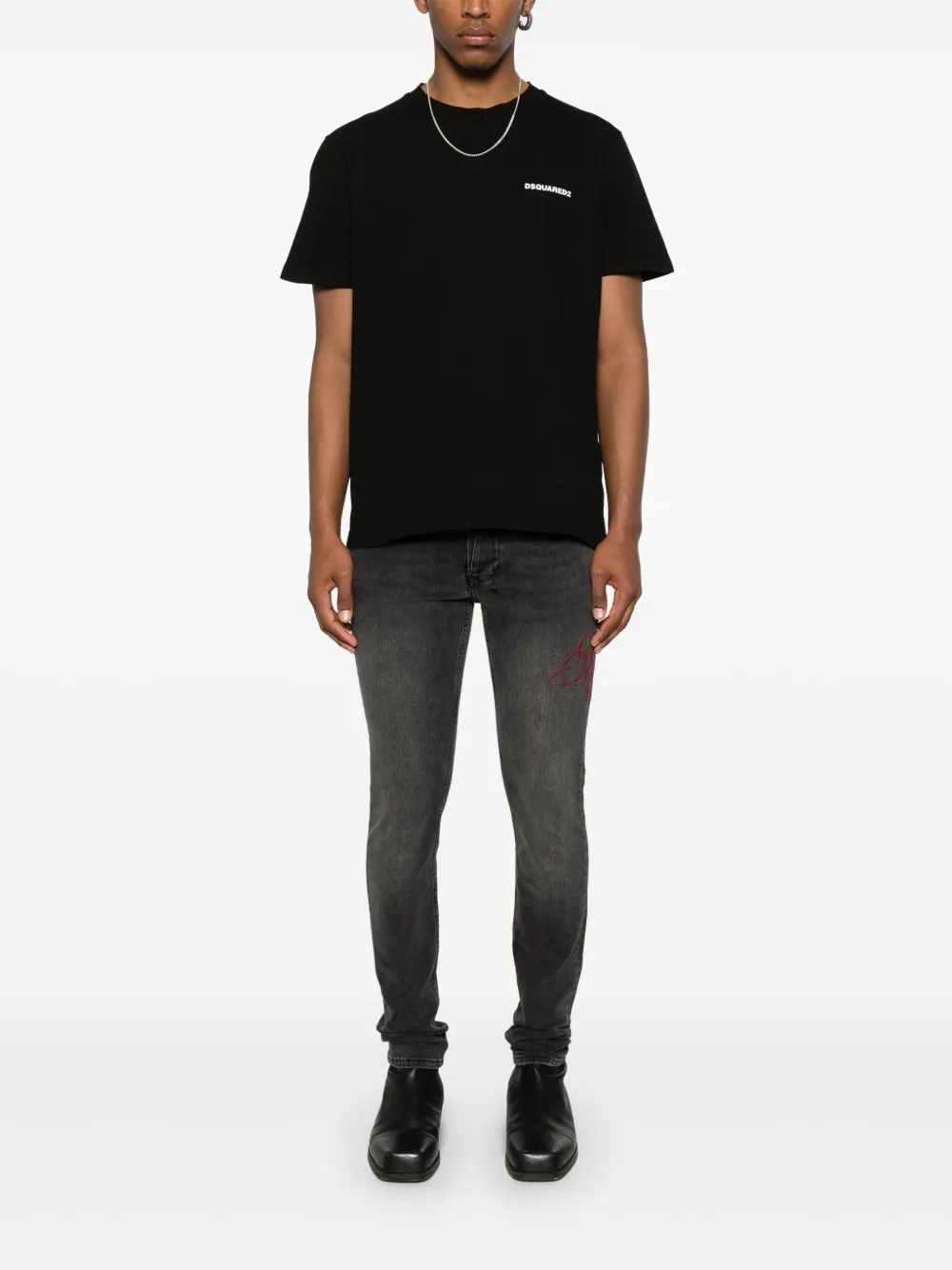 DSQUARED2 Men's Rubber Logo T-Shirt