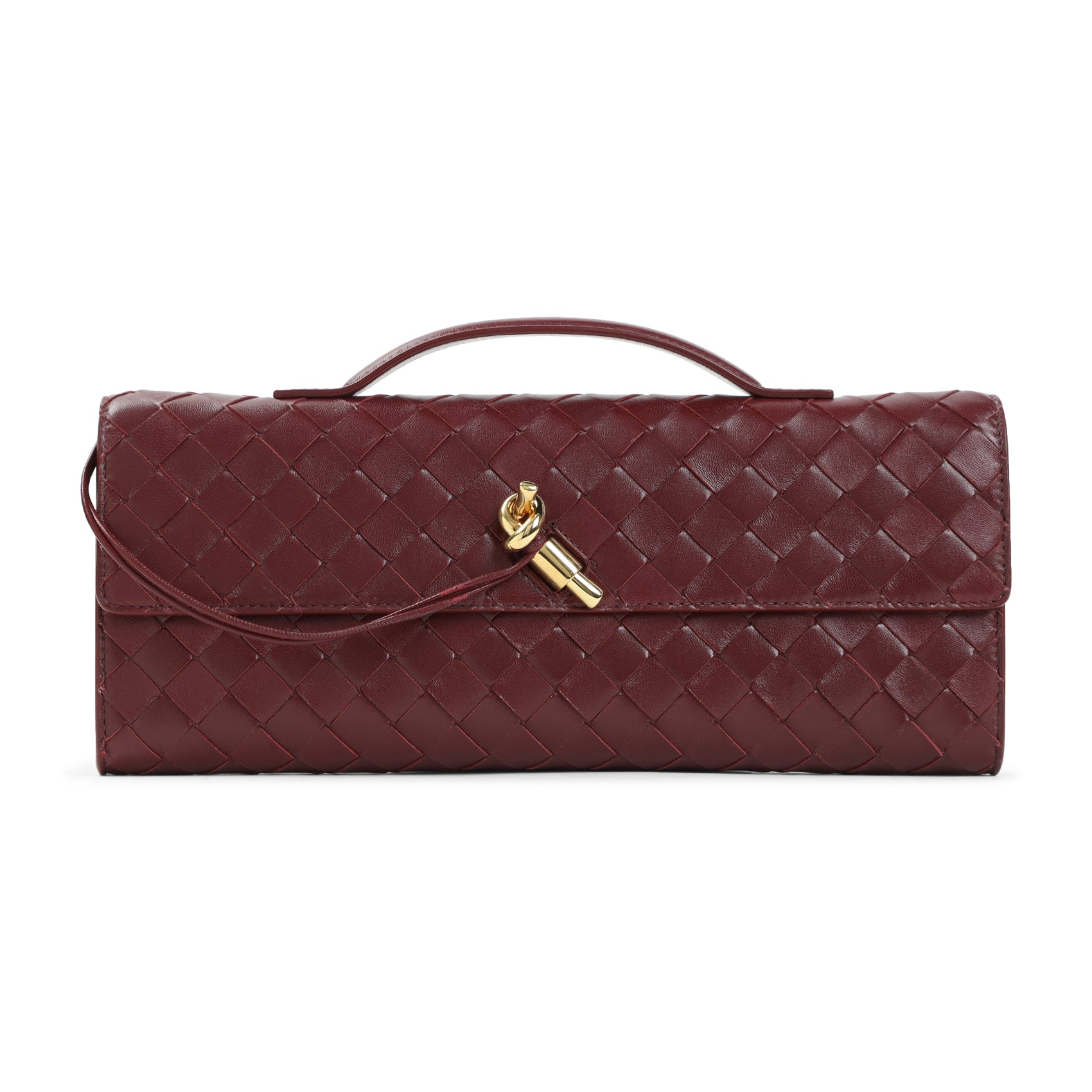BOTTEGA VENETA Andiamo Long Intreccio Mini Clutch - 31cm x 13cm x 3cm