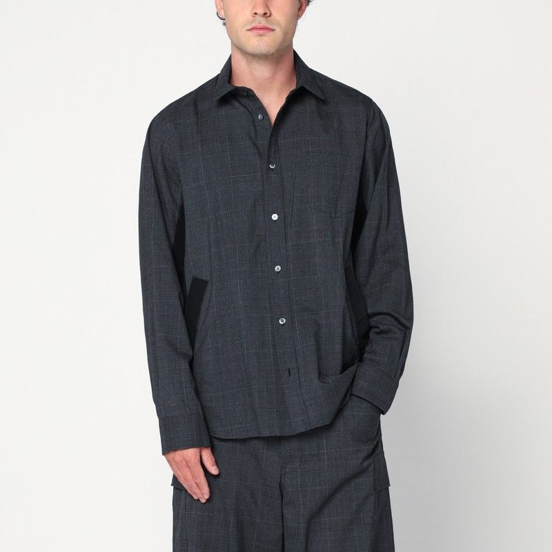 SACAI Plaid Wool Shirt Jacket for Men - FW25